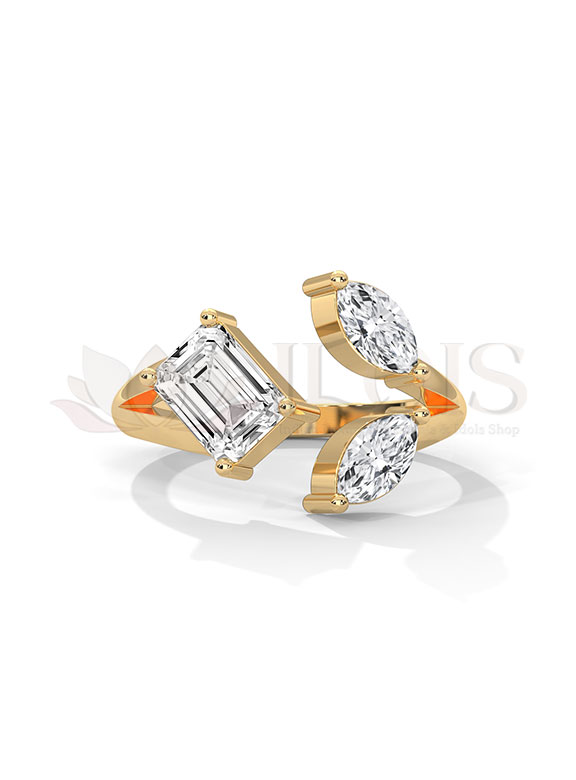 Emerald Cut Diamond Stud Earrings